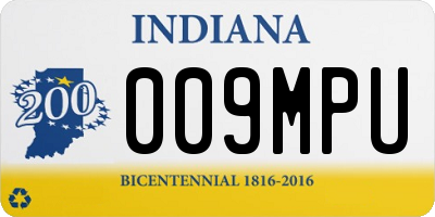 IN license plate 009MPU