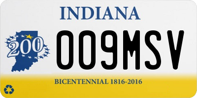IN license plate 009MSV