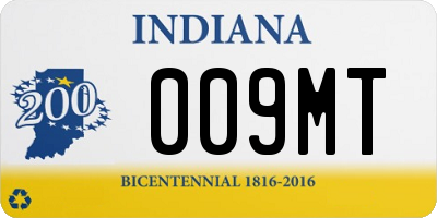 IN license plate 009MT