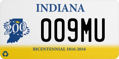 IN license plate 009MU