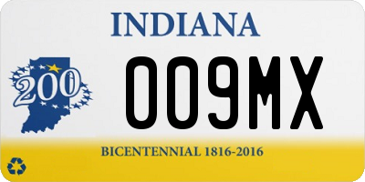 IN license plate 009MX