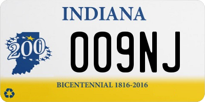 IN license plate 009NJ