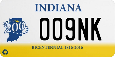 IN license plate 009NK