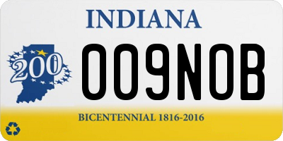IN license plate 009NOB