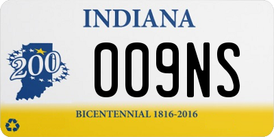 IN license plate 009NS