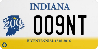 IN license plate 009NT