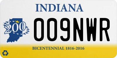 IN license plate 009NWR