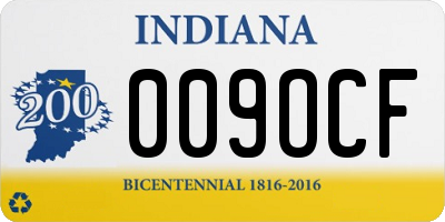 IN license plate 009OCF