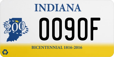 IN license plate 009OF