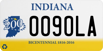 IN license plate 009OLA
