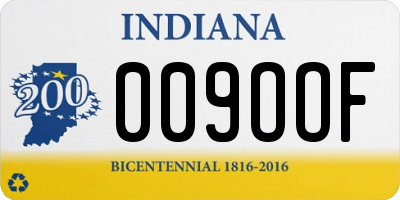 IN license plate 009OOF