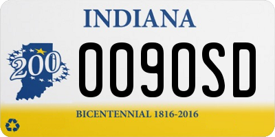 IN license plate 009OSD