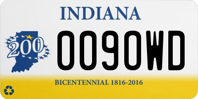 IN license plate 009OWD