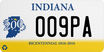 IN license plate 009PA
