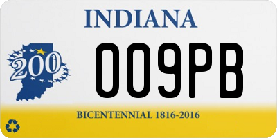 IN license plate 009PB