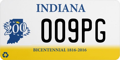 IN license plate 009PG