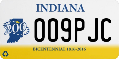 IN license plate 009PJC