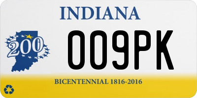 IN license plate 009PK