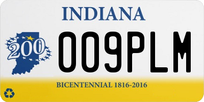 IN license plate 009PLM