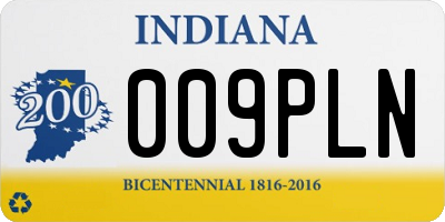 IN license plate 009PLN
