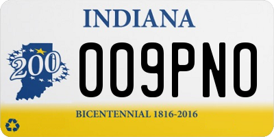 IN license plate 009PNO