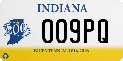 IN license plate 009PQ