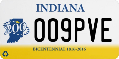 IN license plate 009PVE