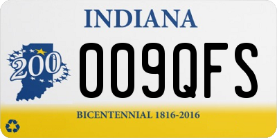 IN license plate 009QFS