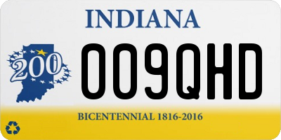 IN license plate 009QHD