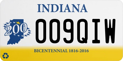 IN license plate 009QIW