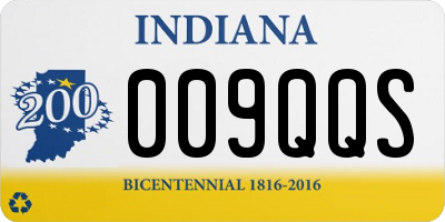 IN license plate 009QQS