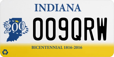 IN license plate 009QRW