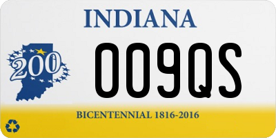 IN license plate 009QS