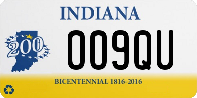 IN license plate 009QU