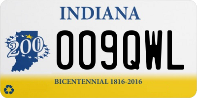IN license plate 009QWL
