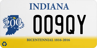 IN license plate 009QY