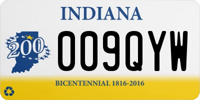 IN license plate 009QYW