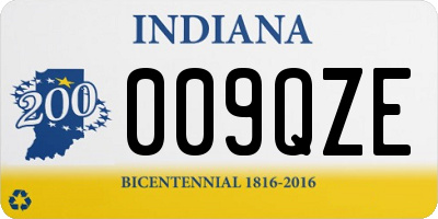 IN license plate 009QZE