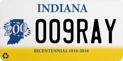 IN license plate 009RAY