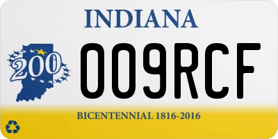 IN license plate 009RCF
