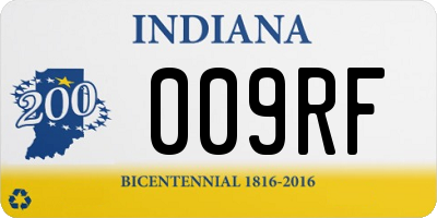 IN license plate 009RF