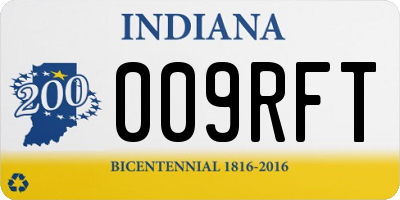 IN license plate 009RFT