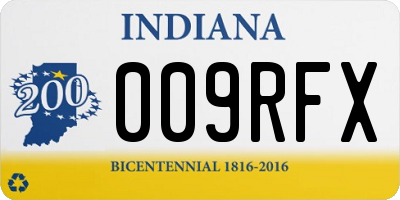 IN license plate 009RFX