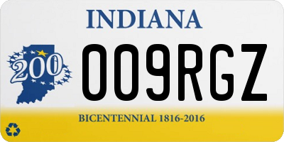 IN license plate 009RGZ