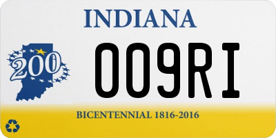 IN license plate 009RI
