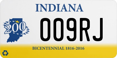 IN license plate 009RJ