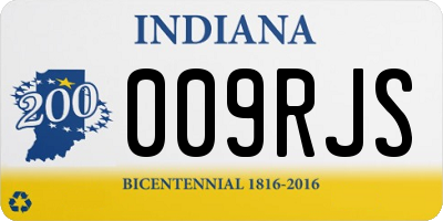 IN license plate 009RJS