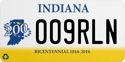 IN license plate 009RLN
