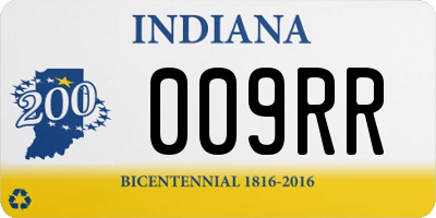 IN license plate 009RR