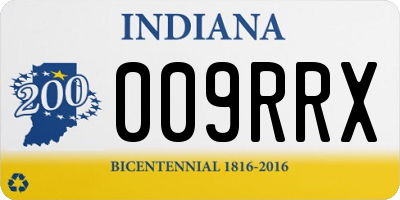 IN license plate 009RRX